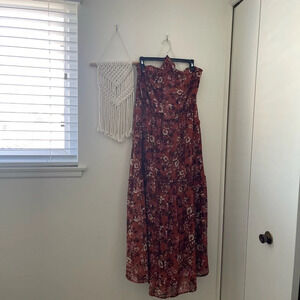 Lost + Wander Terracota Bloom Halter Maxi Dress Floral